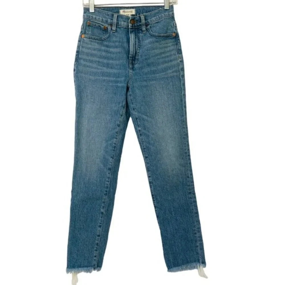 Madewell The Perfect Vintage Crop Jeans Womens 25 Casual Festival High Rise Raw